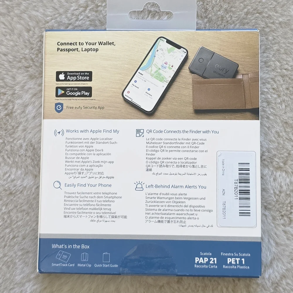 Eufy SmartTrack Card. Works with Apple Find My (iOS Only), Wallet Tracker